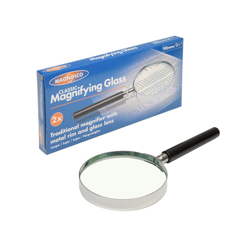 Magnifico Classic Magnifying Glass with 3½"/90mm lens (2x)