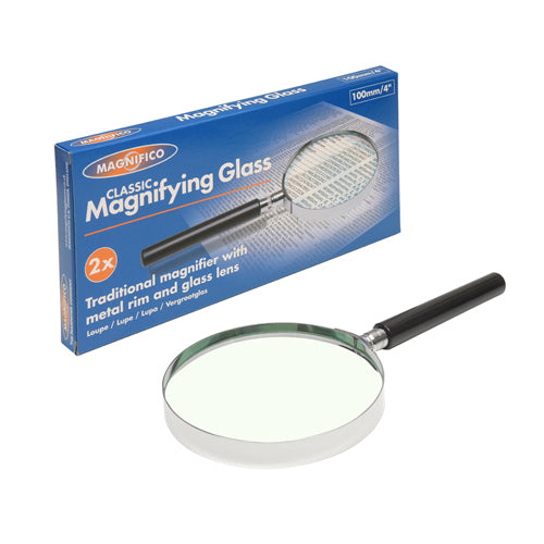 Magnifico Classic Magnifying Glass with 4"/100mm lens (2x)