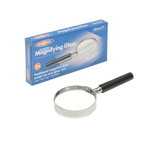 Magnifico Classic Magnifying Glass with 2"/50mm lens (3x)